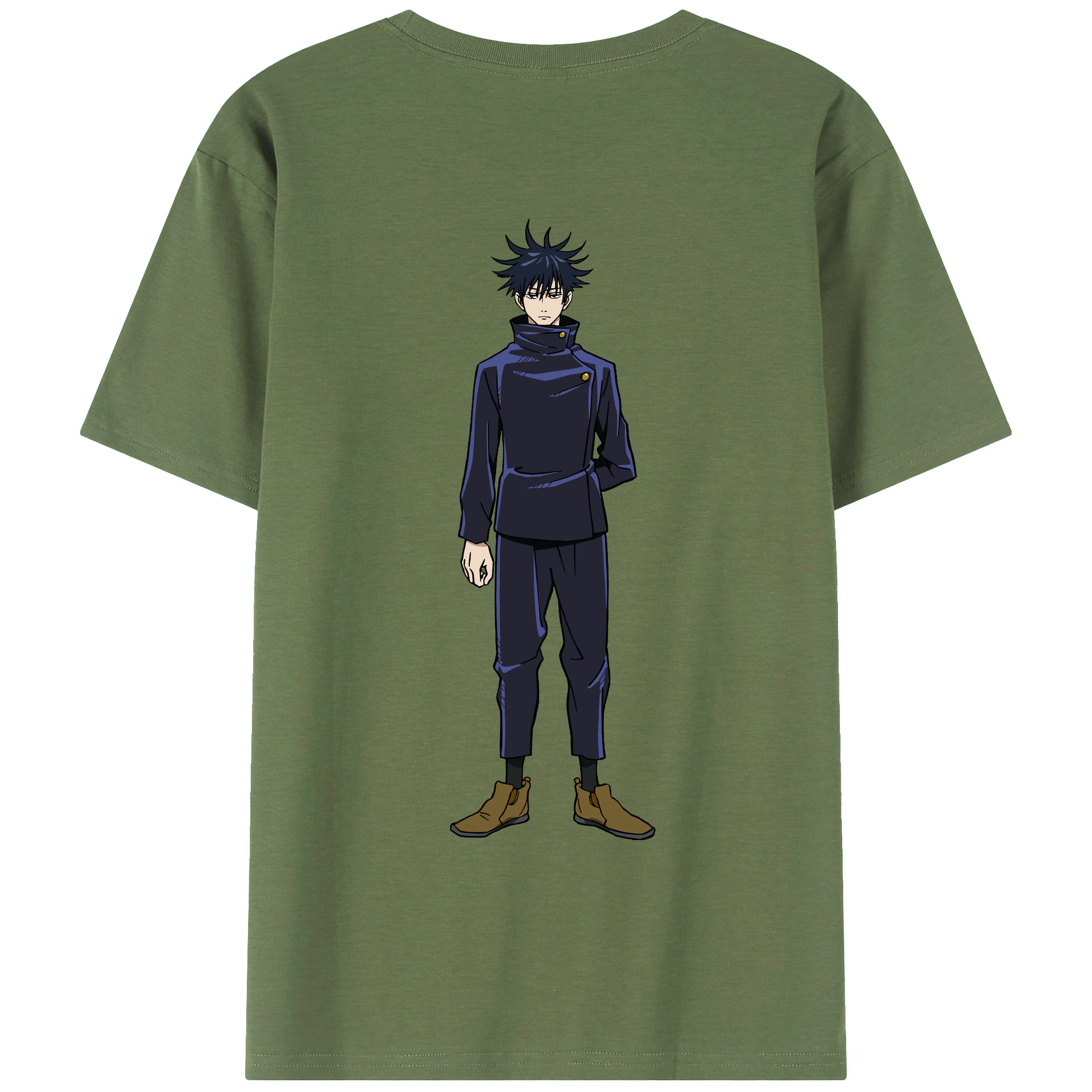 （画像用） 呪術廻戦 Jujutsu Kaisen 綿100％ メンズ半袖Tシャツ（バックプリント） 通気性